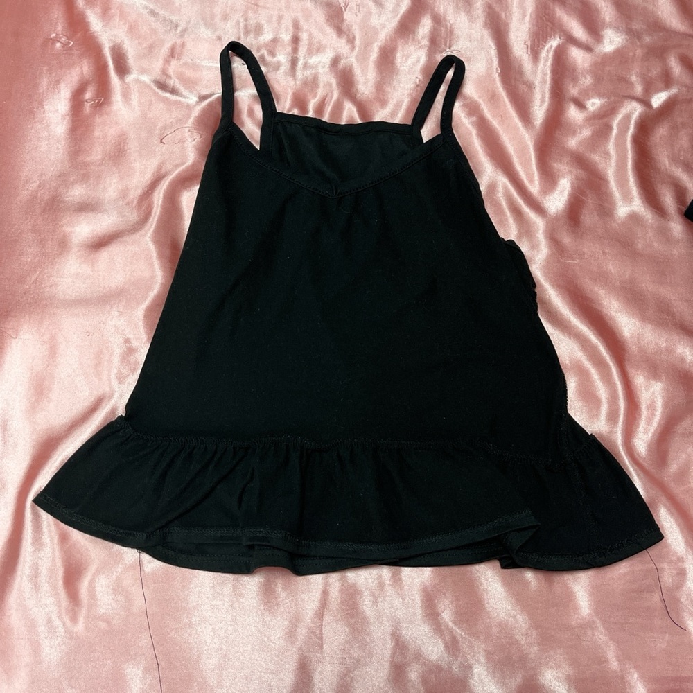 Black Ruffled Women's Top